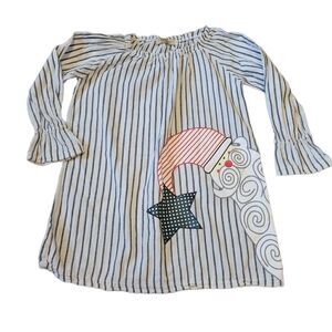 Boutique toddler stripe Santa dress